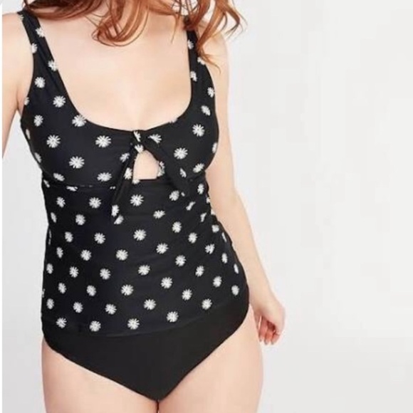 Old Navy Retro Daisy Print Tankini Top Medium NEW - Picture 1 of 4